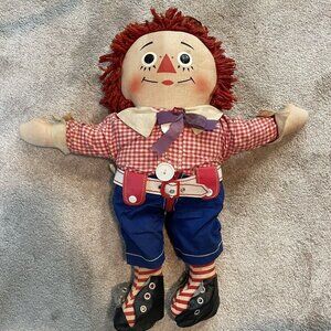 Vintage Knickerbocker Raggedy Andy Rag Doll Rare 18”